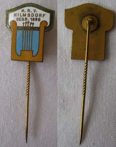 emaillierte Anstecknadel MGV Gesangverein Hilmsdorf gegr.1898 (151819)