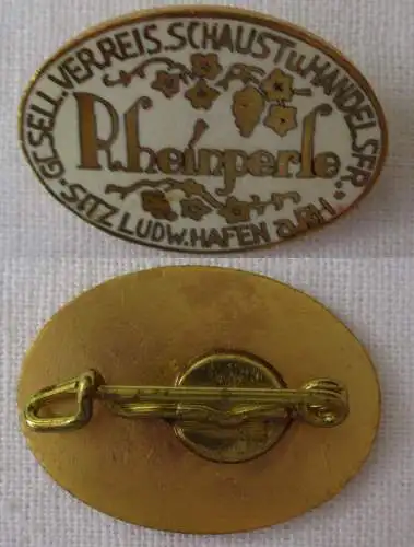 emailliertes Abzeichen Verein Rheinperle Sitz Ludwigshafen um 1930 (150288)