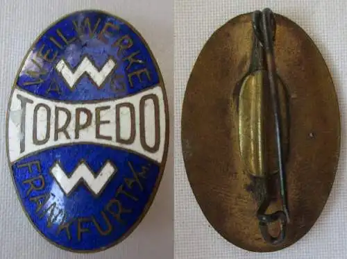 emailliertes Firmen Abzeichen Torpedo Weilwerke Frankfurt a.M. um 1935 (166474)