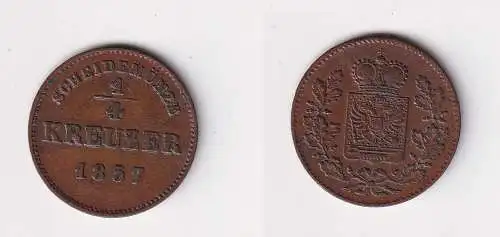 1/4 Kreuzer Kupfer Münze Schwarzburg Rudolstadt 1857 (170259)