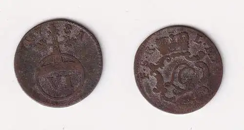 6 Pfennig Billon Münze Schwarzburg Rudolstadt 1781 f.ss (170578)