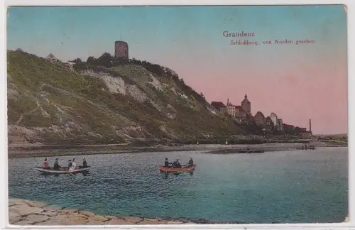 71638 Ak Graudenz Grudziądz Schloßberg von Norden gesehen 1916