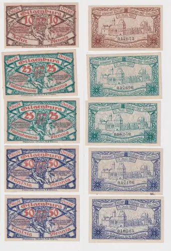 10, 2x 25,2x50 Pfennig Banknoten Notgeld Stadt Gilgenburg Dabrowno 1920 (170244)