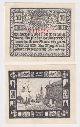 50 Pfennig Banknote Notgeld der Stadt Jauer (Jawor) 1918 (170101)