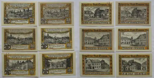 6 Banknoten Notgeld Stadt Domnau in Ostpreussen 1.8.1921 (170252)