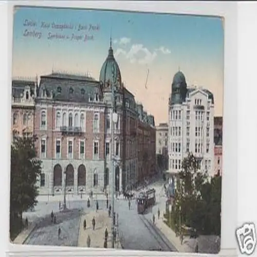 01133 Ak Lemberg Ukraine Sparkasse Prager Bank um 1915