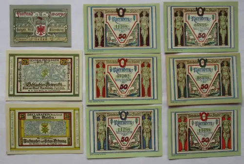 9 Banknote Notgeld Stadt Nörrenberg Insko 1920 (114392)