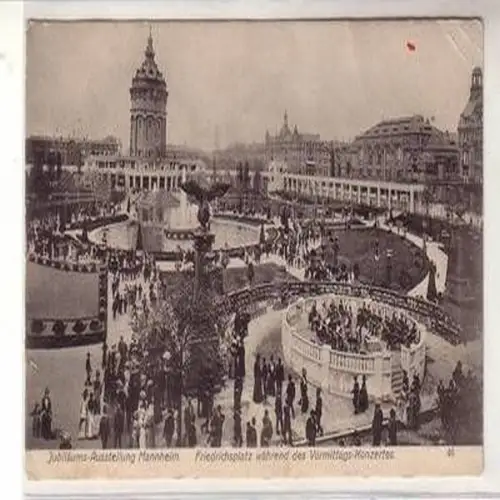 23502 Ak Jubiläums Ausstellung Mannheim Friedrichsplatz während des Konzertes