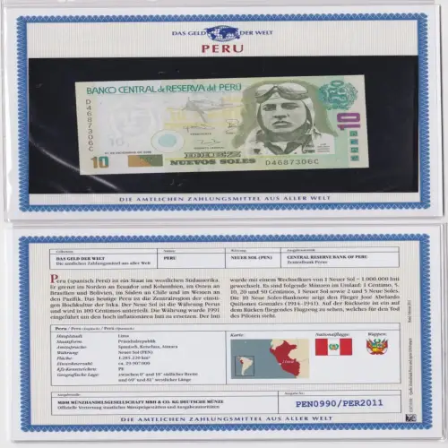 10 Neue Soles Banknote Peru 2006 kassenfrisch UNC (150346)