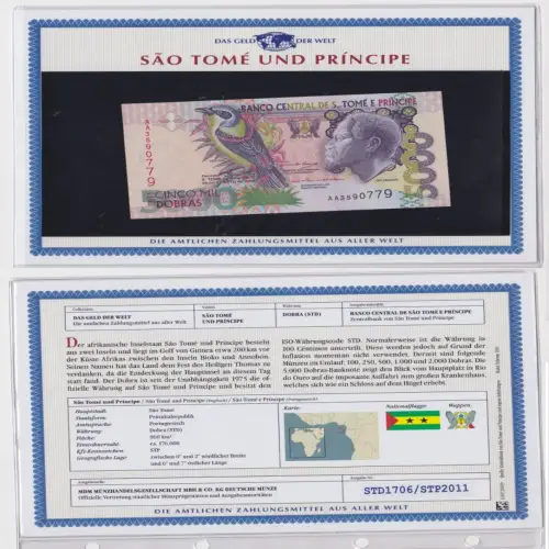 5000 Dobras Banknote São Tomé und Príncipe 2004 kassenfrisch UNC (159853)