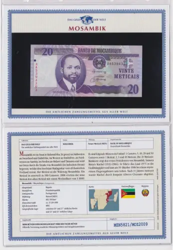 20 Neue Metical MZN Banknote Mosambik Mocambique 2006 kassenfrisch UNC (156377)