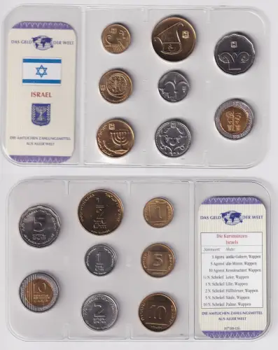 Kursmünzsatz Das Geld der Welt KMS 8 Münzen Israel im Blister (170542)