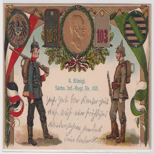 93550 Präge Ak Bautzen 4.kgl.sächs.Infanterie Regiment Nr.103, um 1915