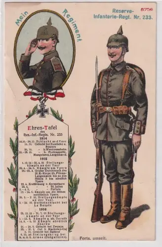 89495 Feldpost Ak Meiningen Reserve Infanterie Regiment Nr.234, um 1917