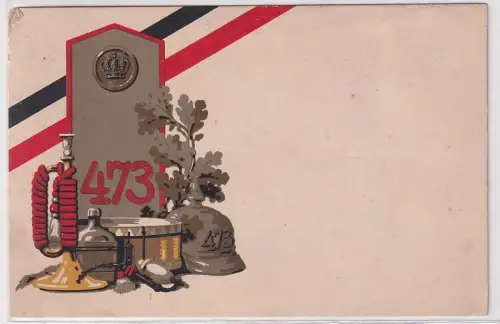 89339 Regiments Ak  Kgl. Sächs. Infanterie-Regiment Nr. 473, 1918