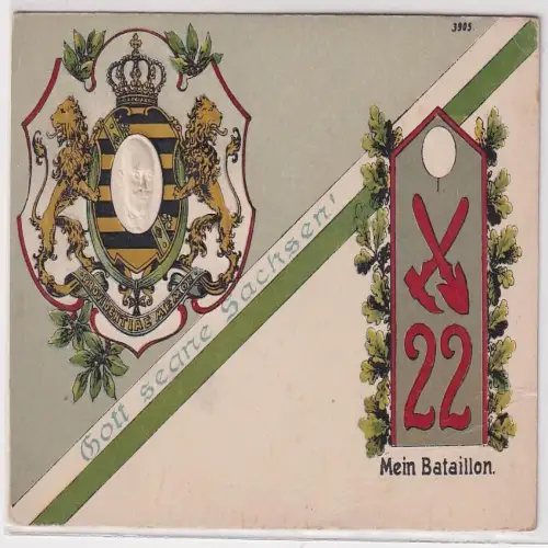 908559 Präge Ak Riesa 2. Königlich sächsisches  Pionier Bataillon No. 22