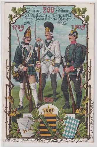 26834 Zittau 200 Jubiläum K.S.3.Inf.Regt.Nr102 "Prinzregent Luitpold von Bayern 