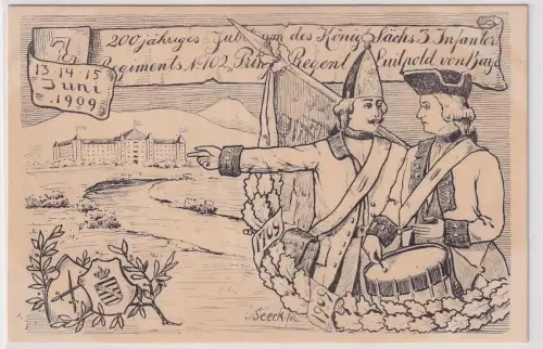 49230 Ak Zittau 3. Infanterie-Regiment Nr. 102 „Prinzregent Luitpold von Bayern“