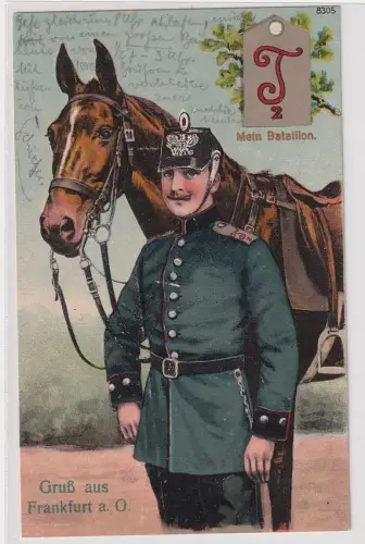 14262 Präge Ak Gruß aus Frankfurt an der Oder Mein Batallion I2 1916