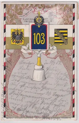 907908 Regiments Ak Bautzen 4.Infanterie Regiment Nr.103, 1902