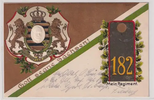 904146 Präge Ak Freiberg 16.königlich sächsisches infanterie regiment Nr.182 