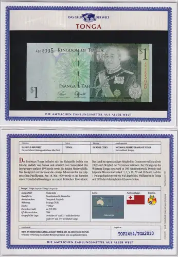 1 Paanga Pa´anga Banknote Tonga kassenfrisch UNC (170025)