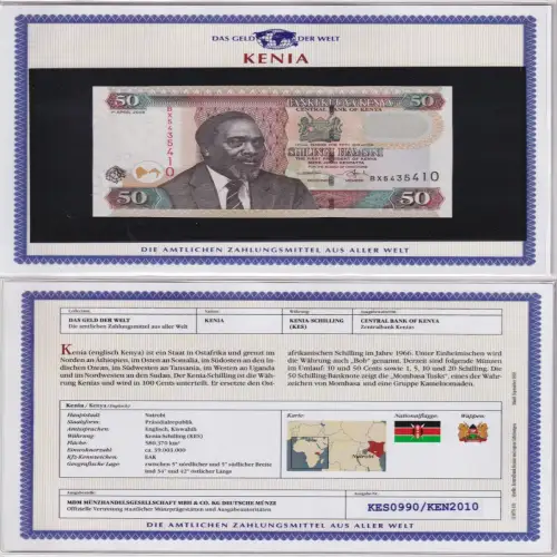 50 Schillings Banknote Kenia Kenya 2006 kassenfrisch UNC (170291)