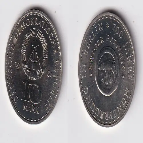 DDR Gedenk Münze 10 Mark 700 Jahre Münzprägung in Berlin 1981 (170055)