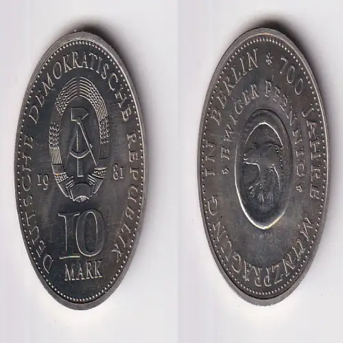 DDR Gedenk Münze 10 Mark 700 Jahre Münzprägung in Berlin 1981 (170692)