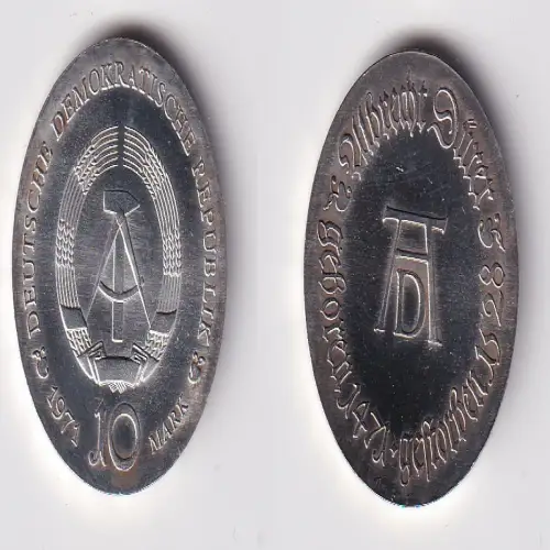 DDR Gedenk Silber Münze 10 Mark Albrecht Dürer 1971 Stempelglanz (170441)