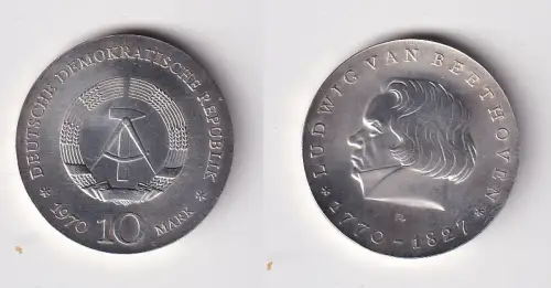 DDR Gedenk Silber Münze 10 Mark Ludwig van Beethoven 1970 (170590)