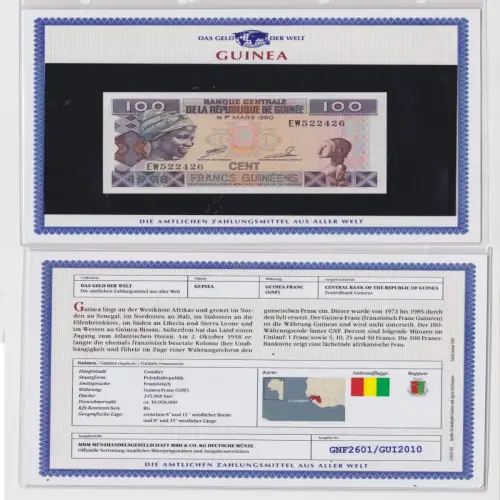 100 Dollar Banknote Guinea 1998 kassenfrisch UNC (170092)