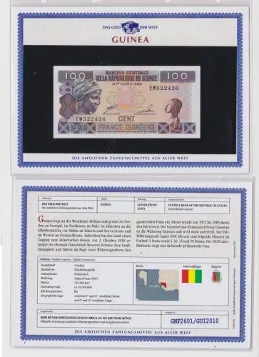 100 Dollar Banknote Guinea 1998 kassenfrisch UNC (170092)