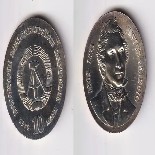DDR Gedenk Münze 10 Mark Justus von Liebig 1978 Stempelglanz (170095)