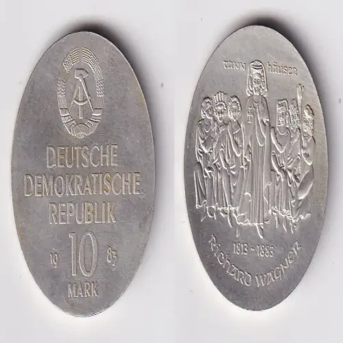 DDR Gedenk Münze 10 Mark Richard Wagner 1983 Silber vz (170121)