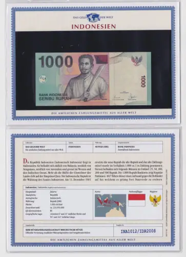 1000 Rupiah Banknote Indonesien Indonesia 2000 kassenfrisch UNC (170460)
