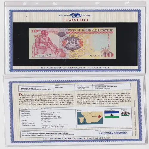 10 Maloti Banknote Lesotho 2006 kassenfrisch UNC (170131)