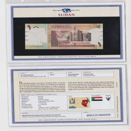 1 Pfund Pound Banknote Sudan kassenfrisch UNC (170054)