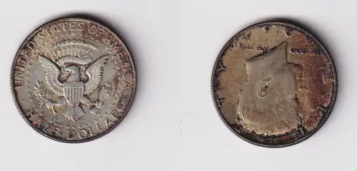 1/2 Dollar Silber Münze USA 1964 ss+ (170429)
