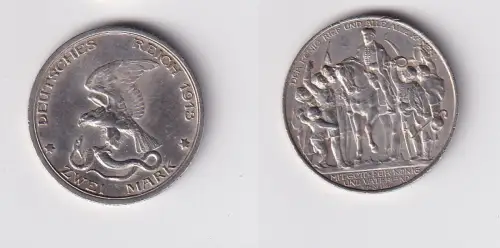 2 Mark Silbermünze Preussen Der König rief .... 1913 Jäger 109 f.vz (170599)