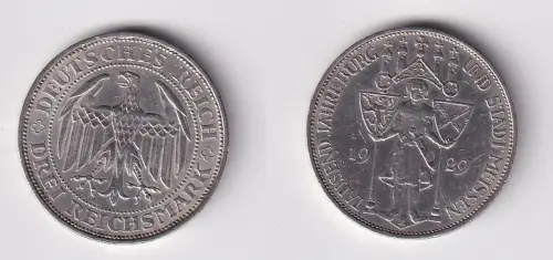 Silber Münze 3 Mark 1000 Jahre Stadt Meißen 1929 E ss+ (170706)