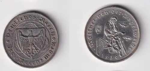 Silber Münze 3 Mark Walter von der Vogelweide 1930 F ss/f.vz (170722)