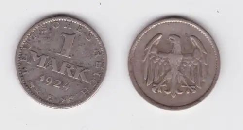 1 Reichsmark Silber Münze Weimarer Republik 1924 E ss (161144)