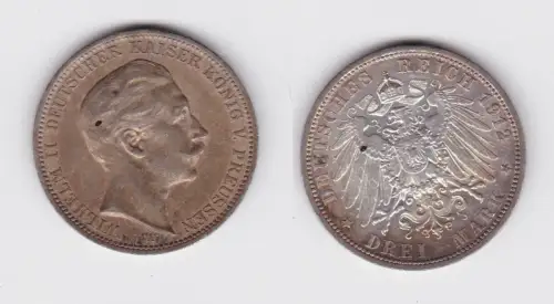 3 Mark Silbermünze Preussen Kaiser Wilhelm II 1912 A Jäger 103 ss+ (161190)