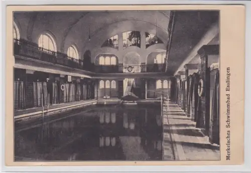 907730 Ak Merkelsches Schwimmbad Esslingen - Innenansicht um 1930