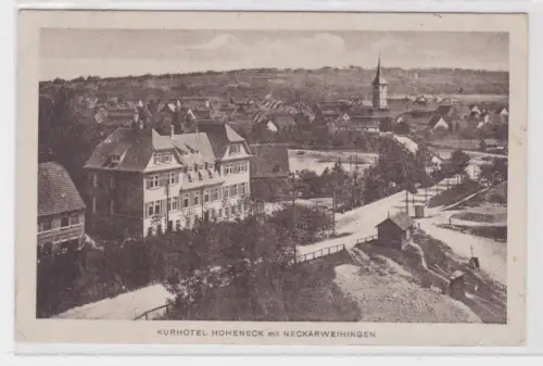 49594 Ak Ludwigsburg - Kurhotel Hoheneck mit Neckarweihingen 1918