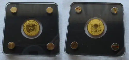Gold 1/500 Unze 3000 Franc Republik Tschad 30 Jahre Mauerfall 2019 (168404)