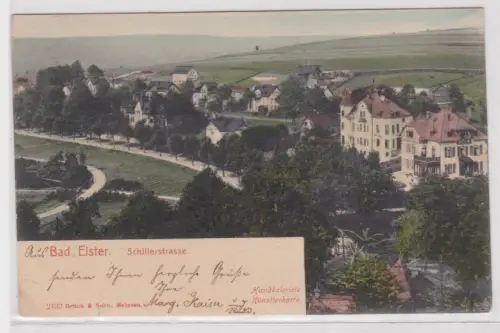 64015 Künstler Ak Bad Elster - Schillerstraße 1903
