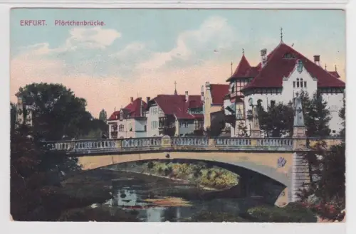 37737 Ak Erfurt - Partie an Pförtchenbrücke 1915