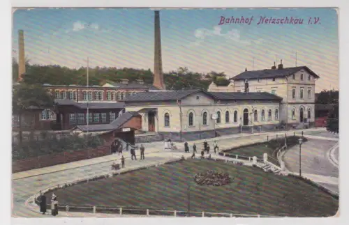 50940 Ak Bahnhof Netzschkau im Vogtland 1927